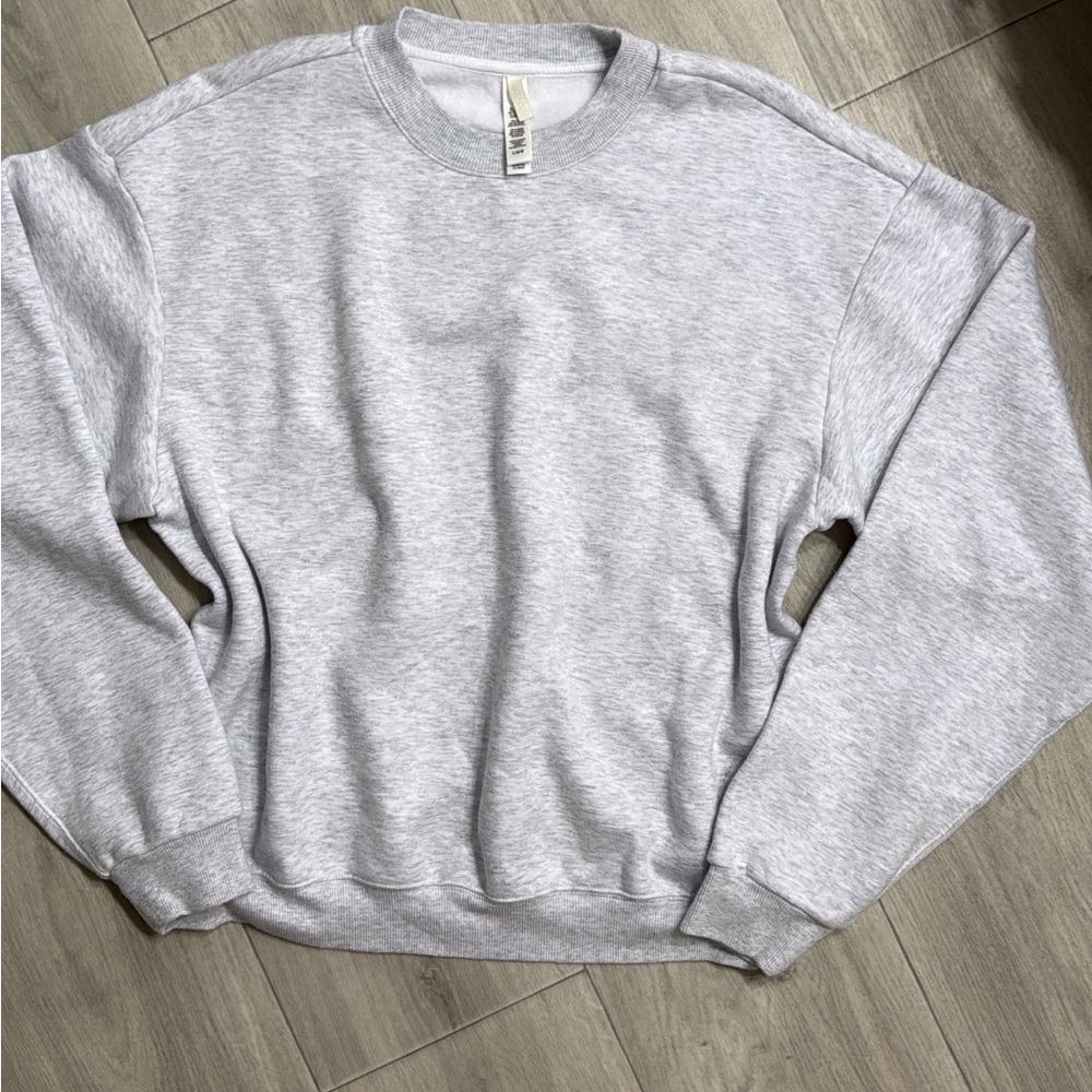 SKIMS COTTON FLEECE CREWNECK LARGE